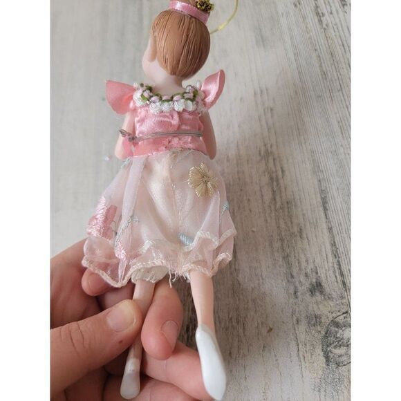 Pink fairy ballerina girl ornament Xmas Decor rose - Picture 6 of 7